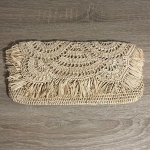 Mar y sol rafia clutch